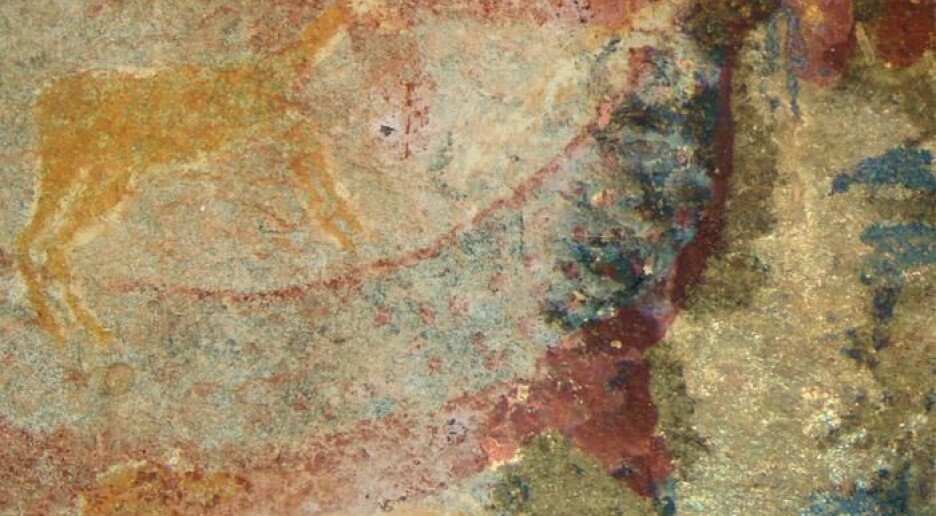 Viser dette bergmaleriet et 250 millioner år gammelt krypdyr?