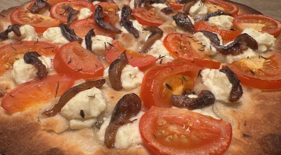 Her er Norges første pizza