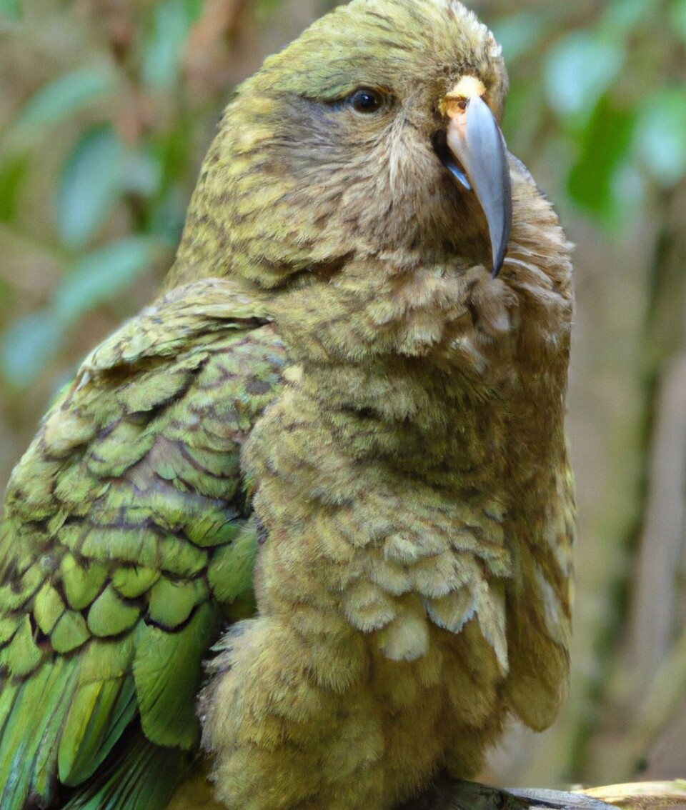 Kakapo-fuglen kan ikke fly unna fare. Kan den synge på siste vers?