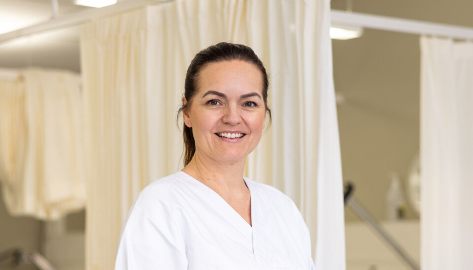 Ingrid Espegren Dalsmo. Forsker i hvit frakk