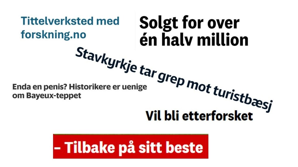 Kurs: forskning.nos tittelverksted