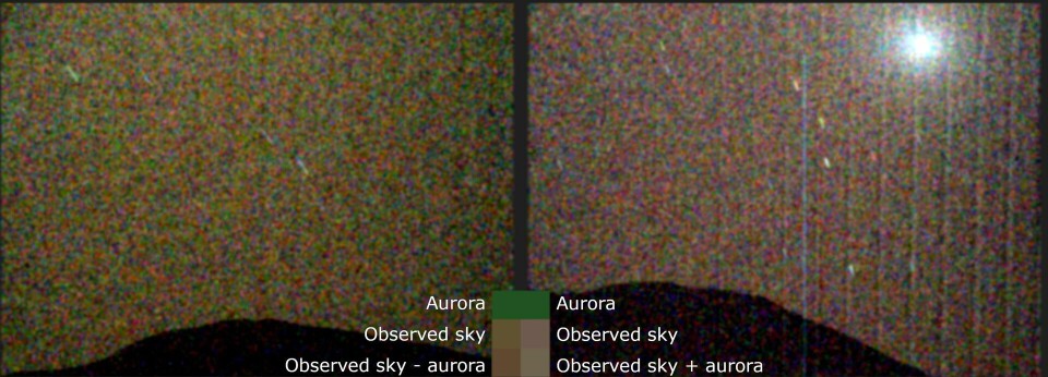 Nordlys over Mars fotografert med «Perseverance». Nordlys over Mars