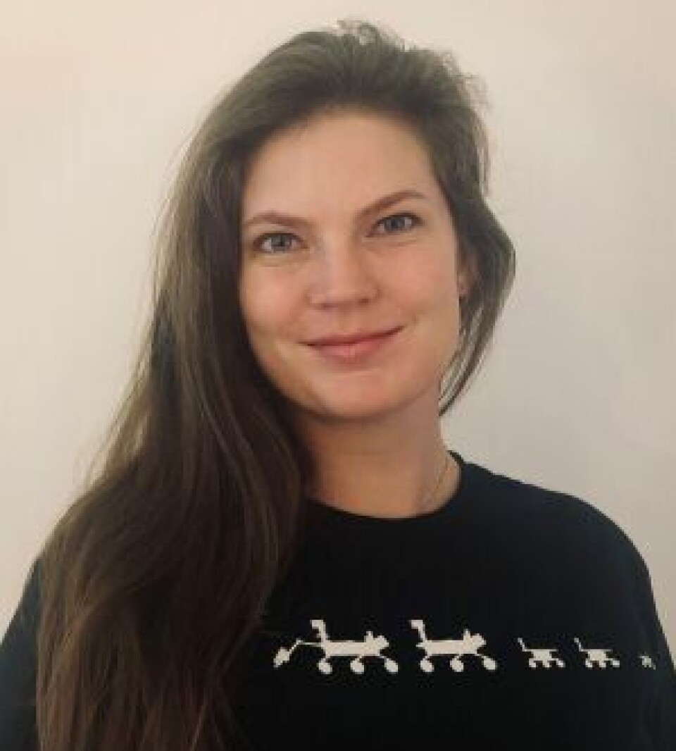 nordlys på Mars. Elise Wright Knutsen.