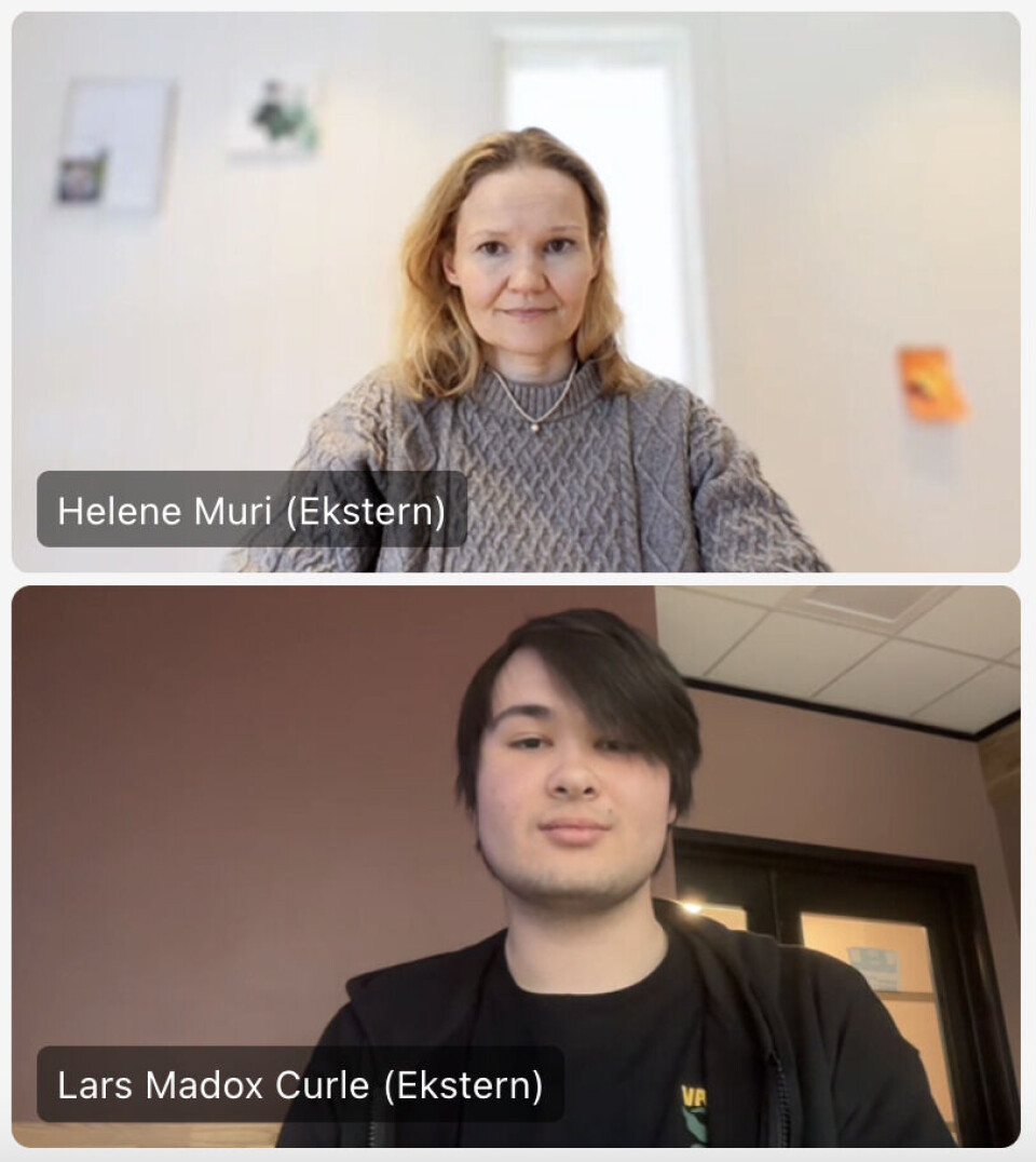 Ungdomsjournalist Madox Curle intervjuer klimaforsker Helene Muri.