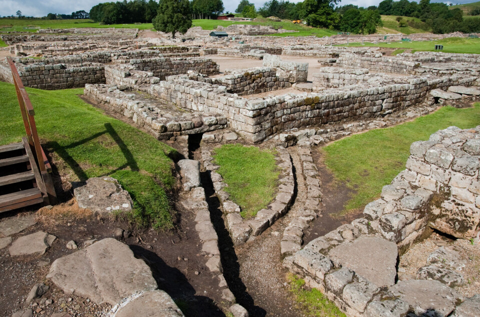 Ruinene på Vindolanda nord i England.