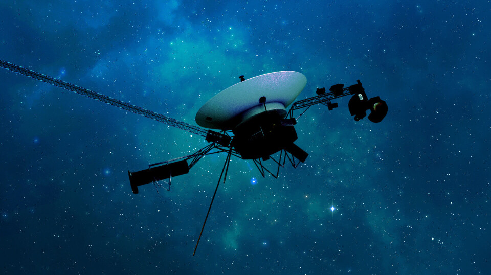 Voyager 1, slik den kanskje ser ut der ute i tomrommet mellom stjernene.