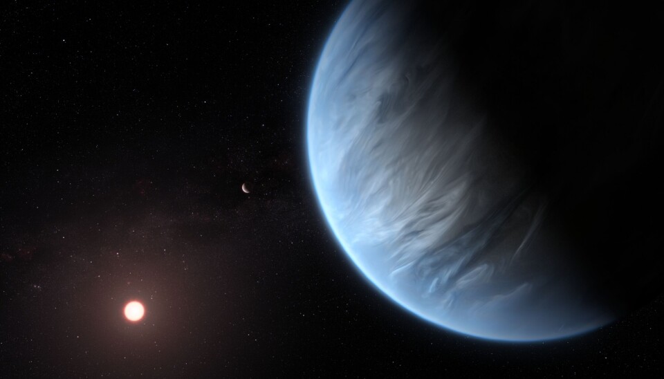Hva finnes i atmosfæren til planeten K2-18b?