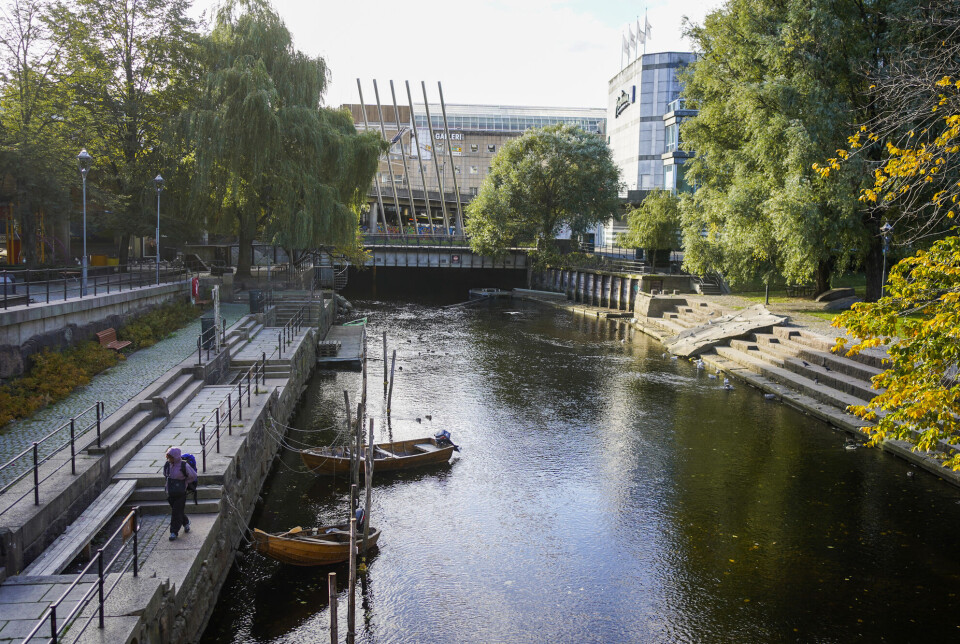 Forskere bak ny studie sier at antibiotika kan ha uønskede effekter på livet under vann. Her Akerselva ved Vaterland i Oslo. Akerselva ved Vaterland i Oslo.