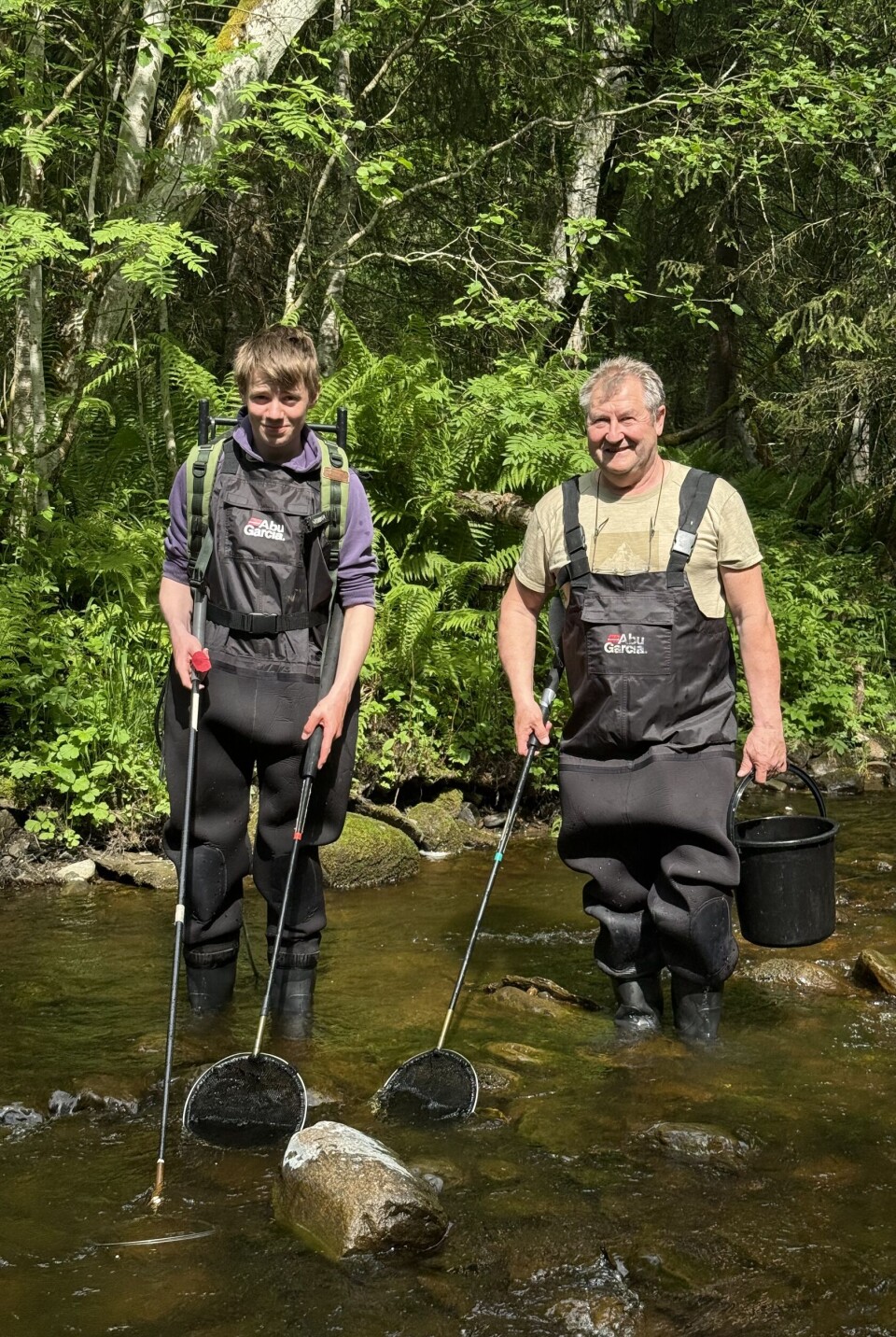 Thor Melis håvet inn insekter før de dro videre til labben.