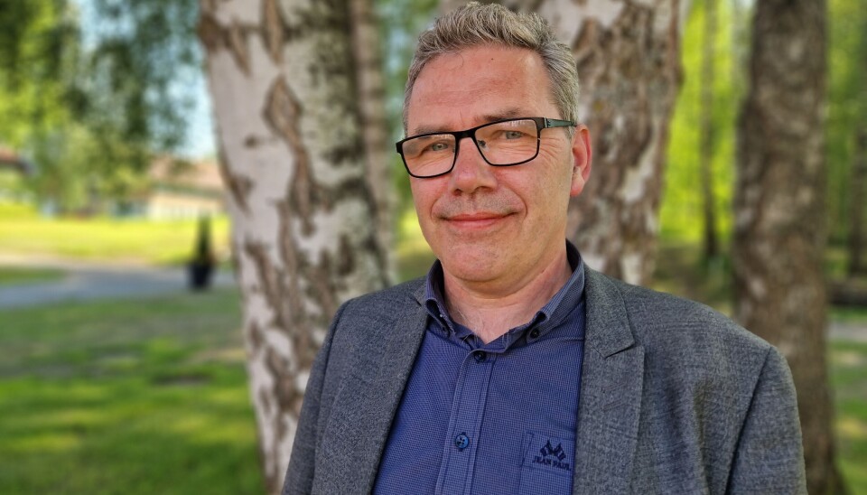 Terje Mikael Hasle Joranger forsker på den norske innvandringen i USA. Portrett.