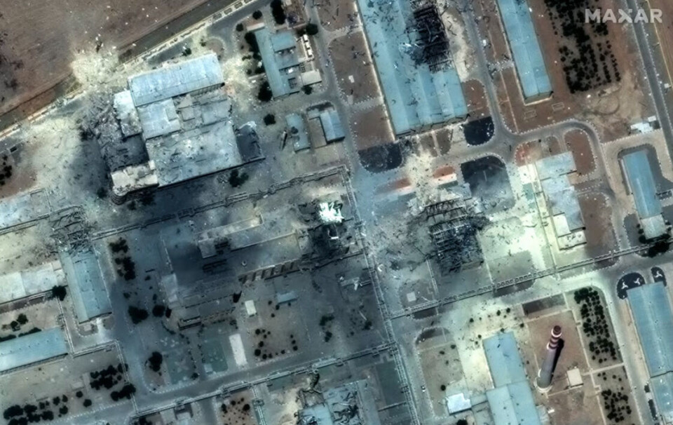 Satellitter er en viktig informasjonskilde når skadeomfanget skal vurderes. Her har en av Maxar's satellitter tatt bilde av atomanlegget i Isfahan i Iran.