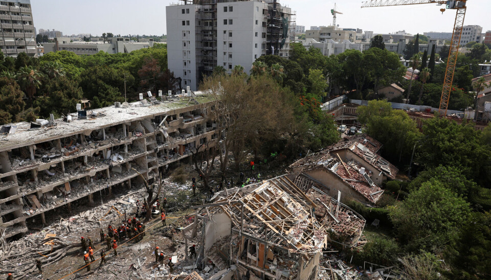Utbombede bygninger i Tel Aviv 22. juni 2025. Utbombede bygninger i Tel Aviv 22. juni 2025.