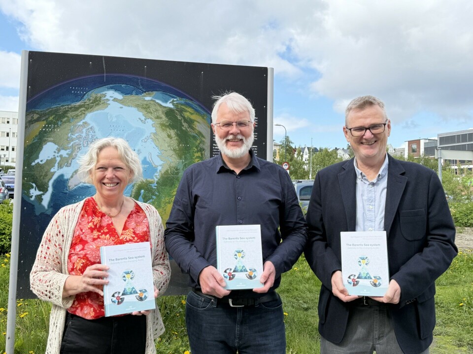 Marit Reigstad, Arild Sundfjord og Geir Johnsen er redaktører av den ferske boka. «The Barents Sea System – gateway to the changing Arctic» ble nylig ble lansert i Tromsø.