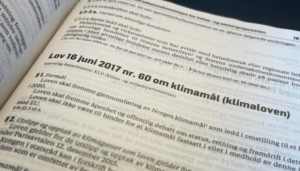 Norge fikk en klimalov i 2017.