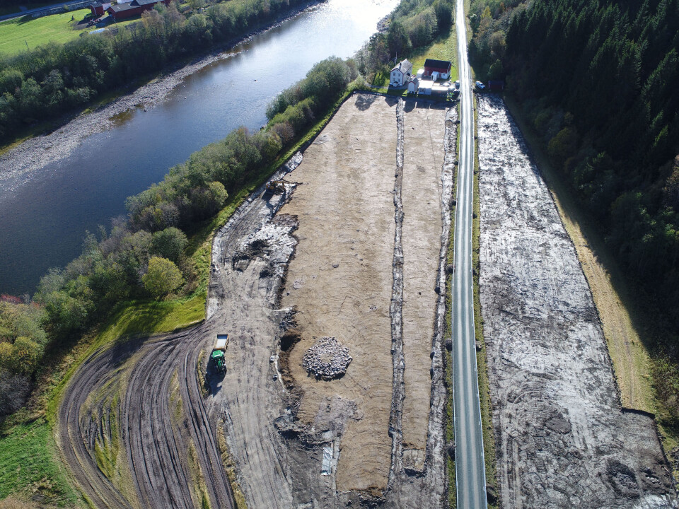 Dronefoto av utgravingen i 2017.