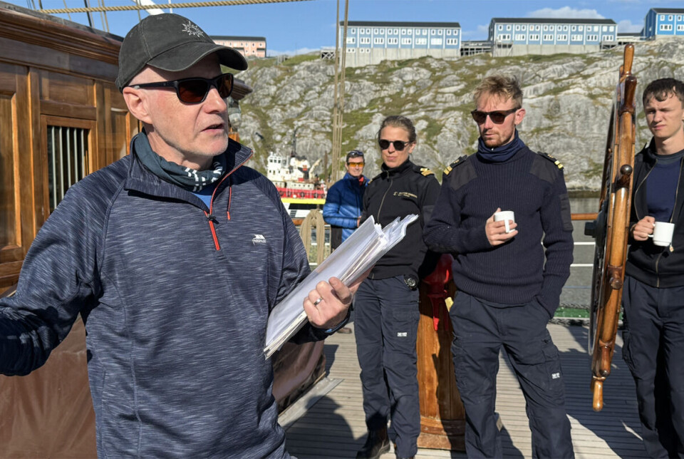 Forsker Jacob Odeberg skal måle hvordan de som er om bord på Statsraad opplever å jobbe under krevende forhold.