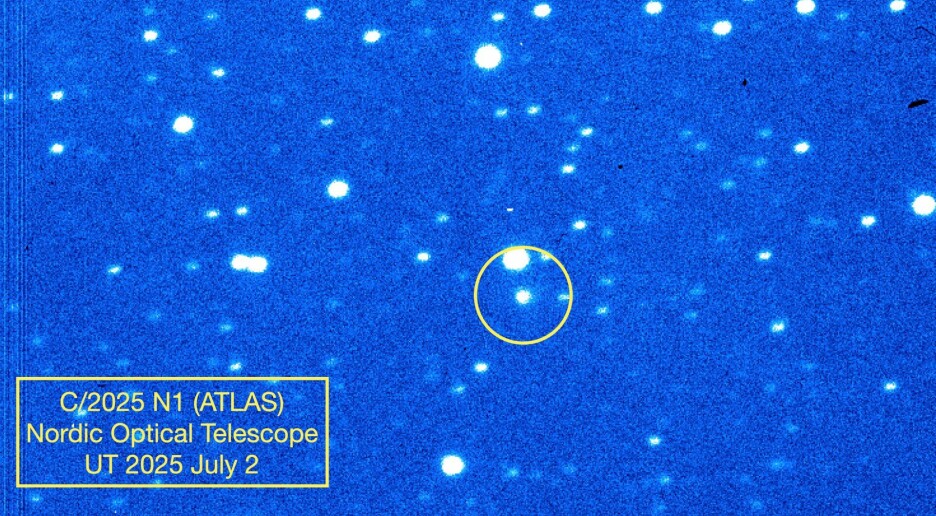 Dette er et av de første bildene av kometen 3I/ATLAS