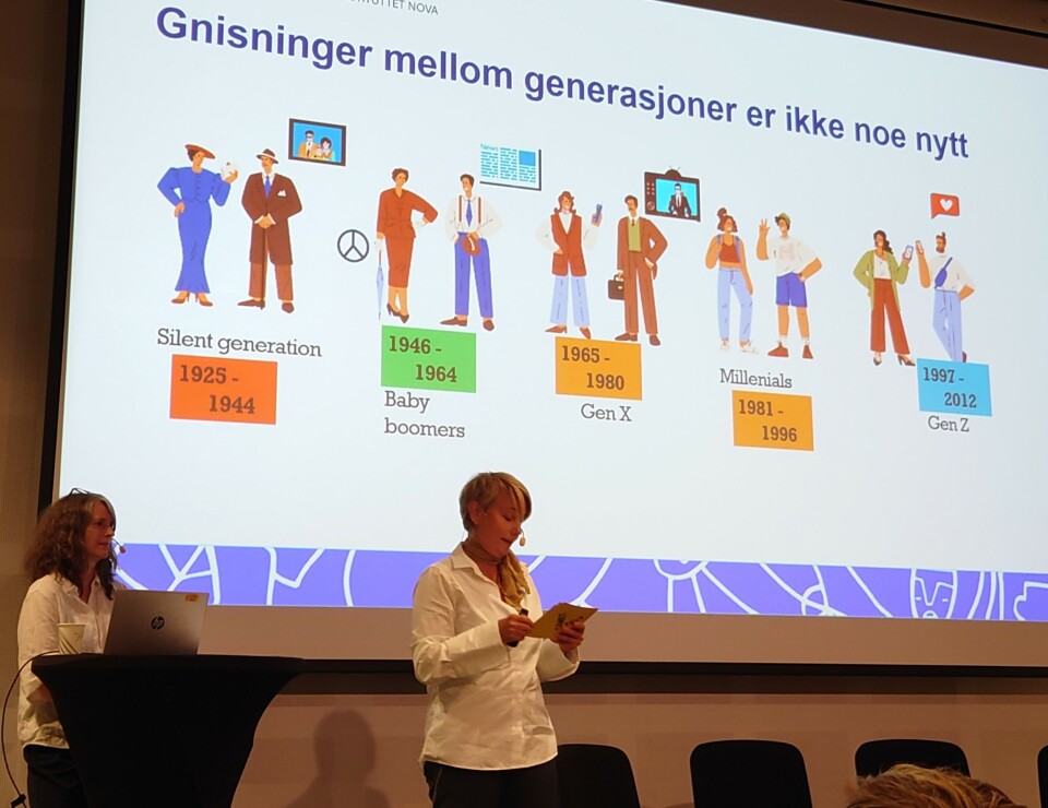 De ulike generasjonene er født i et tidsrom på 15-20 år.