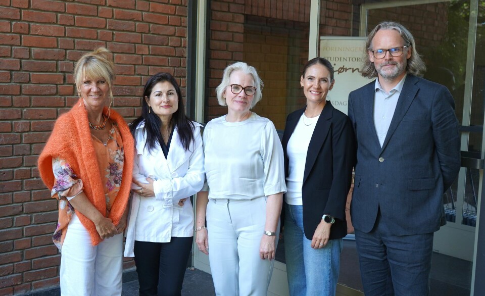 Merethe Frøyland, leder for Naturfagsenteret, Ella Idsøe, professor, Solveig Kristensen, dekan, Julie Remen Midtgarden, skolebyråd og Marius Arnason Bøe, direktør for utdanningsetaten i Oslo under lanseringen av det nye nettstedet.
