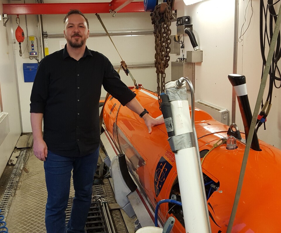 Torstein Olsmo Sæbø har vært sentral i utviklingen den norske autonome ubemannede ubåten Hugin og sonaren den har om bord.