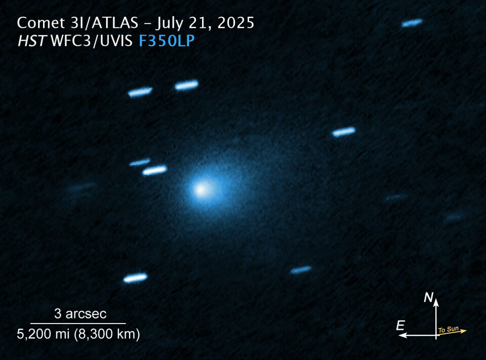 Dette er et av de beste bildene av kometen, tatt av Hubble 21. juli.