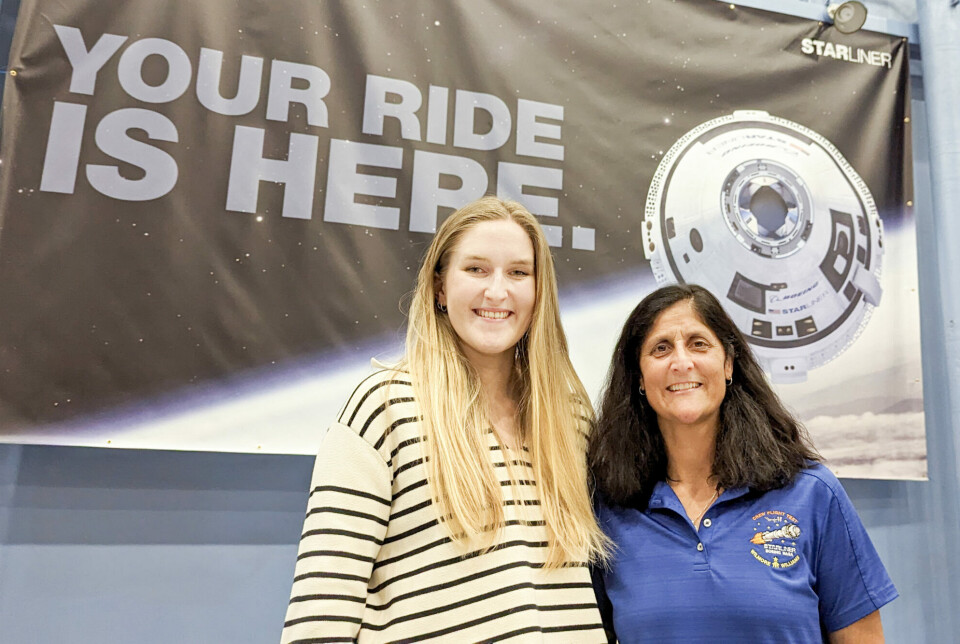 Rannveig Færgestad og astronaut Sunita Williams ved NASA i Texas.