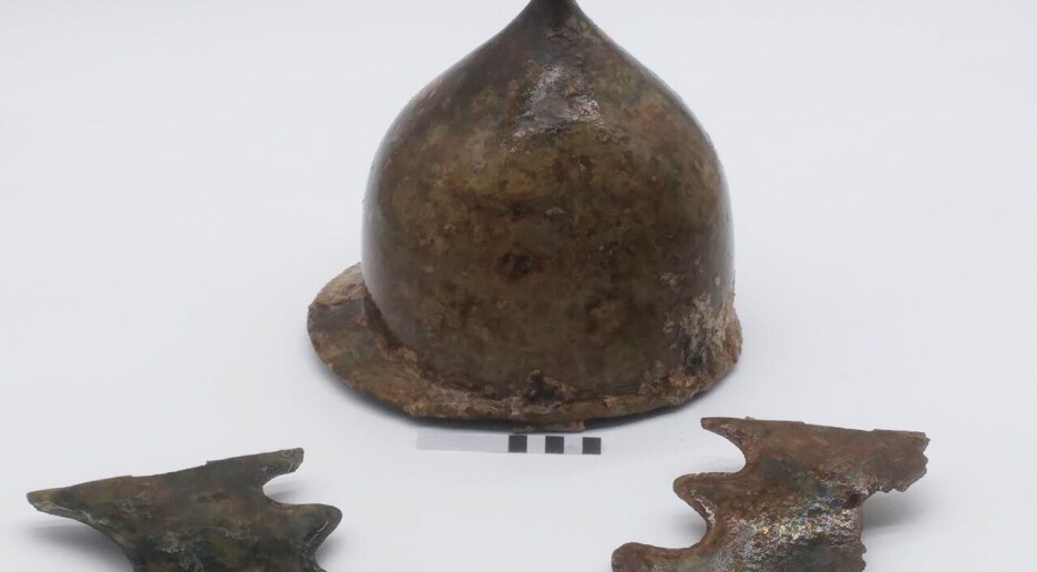 Denne romerske hjelmen lå igjen på havbunnen etter et massivt slag for 2.200 år siden