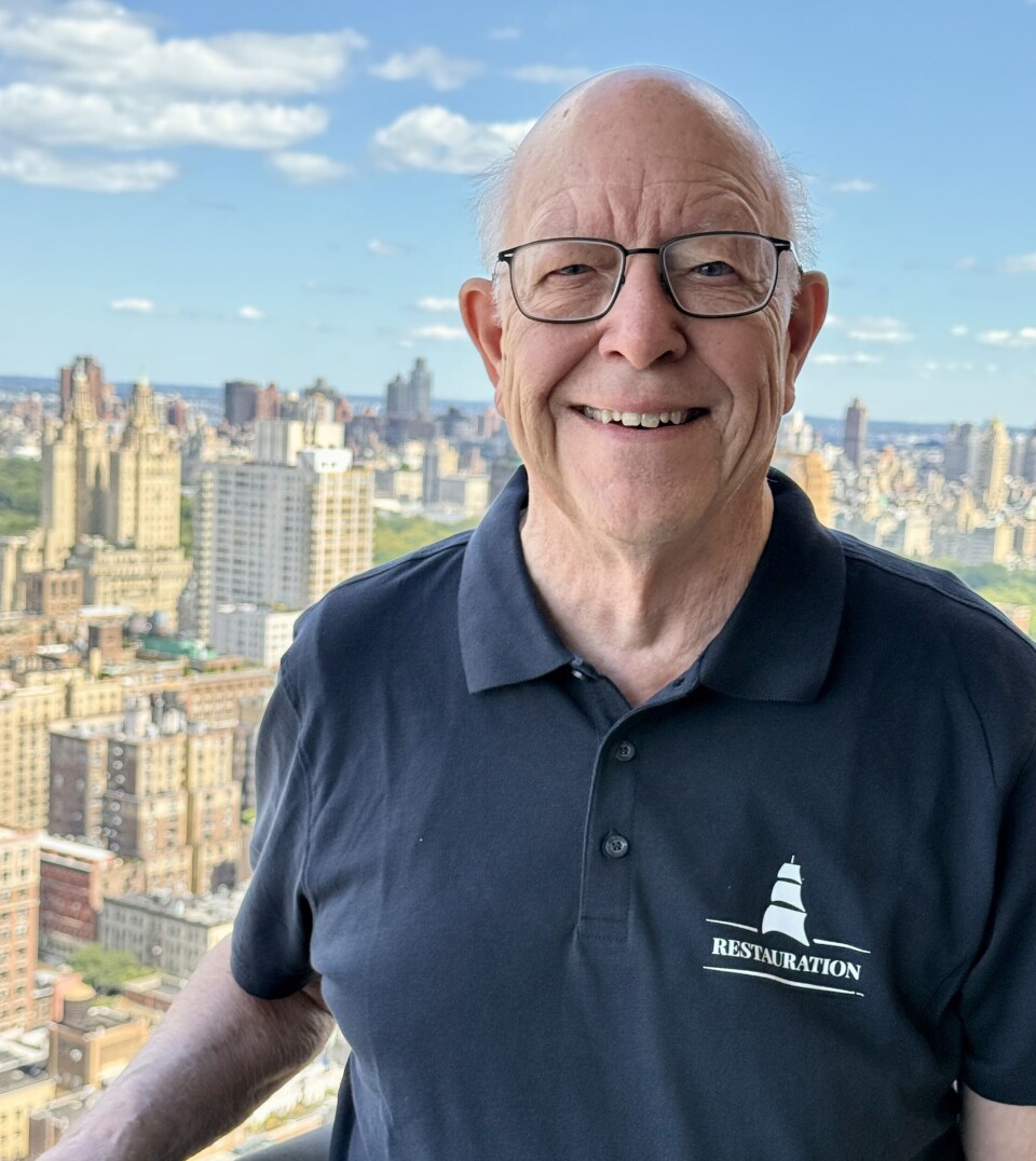 Tom Olmstead vokste opp i en småby i Midtvesten. Her er han i New York.