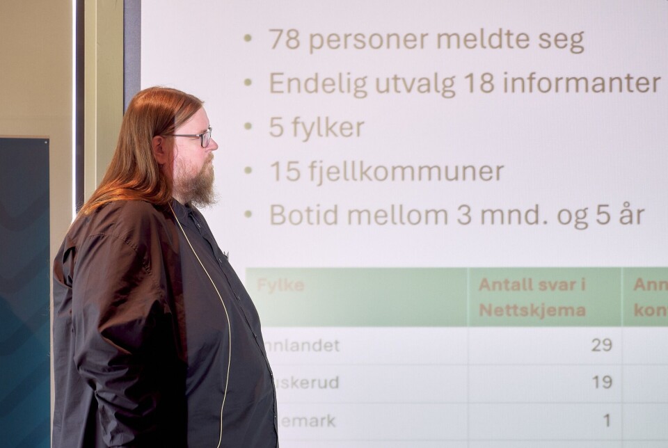 Forsker Aleksander Bern presenterte nylig rapporten på årets Fjellkonferanse.
