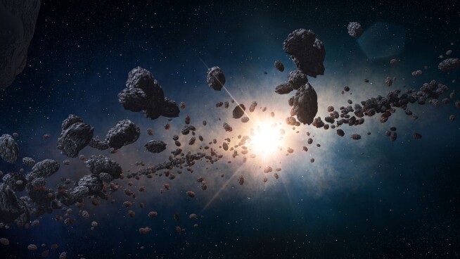 Asteroidebeltet tynnes sakte ut
