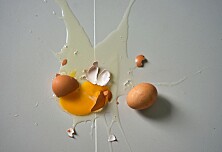 Myte knuses: Egg bør lande på siden