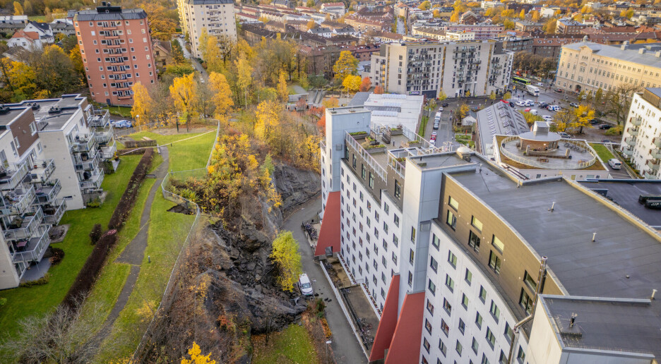 Geologer forbereder 3D-skanning av rasstedet på Carl Berner