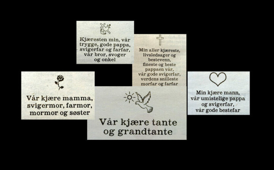 Dødsannonsen har blitt mer personlig