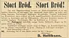 Annonse fra bakerforretning i Halden i 1885: reklame for brød, kaker og julepynt.