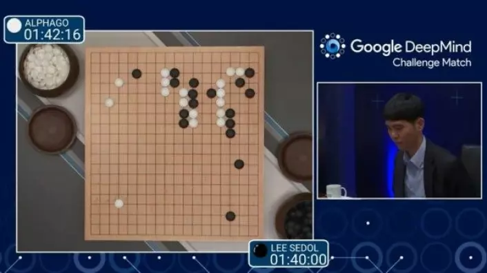 Googles AlphaGo vant fire av fem kamper mot verdens ledende spiller i det eldgamle brettspillet go i 2016. (Foto: Prachatal)