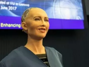 Roboten Sophia fikk i oktober 2017 statsborgerskap i Saudi-Arabia. Anne Gerdes mener det var et mediestunt, siden roboten bare er en avansert chatbot (Foto: David Levy/Flickr)