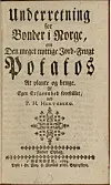 Gammel, ornamentert tittelside fra 1774 med gotisk tekst om jordbruk.