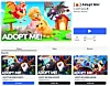 Skjermdump av en spillside på roblox. Hovedtegningen er av en jente med søte kosedyr. Lengst nede kan man klikke seg inn på og få informasjon om events.
