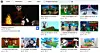 Skjermdump fra Roblox-søk på et spill. Flere ulike ruter viser bilder fra ulike spill som man kan klikke på.
