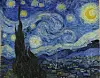 Van Goghs maleri Stjernenatt er malt med en rekke korte streker. Det er et mørkt sypresstre i forgrunnen, en virvlende blå nattehimmel med lysende stjerner og en halvmåne samt en liten landsby nedenfor.