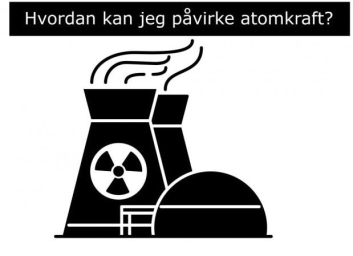 Det er ikke mye du som forbruker kan gjøre for å støtte eller bekjempe kjernekraft – men forskerne har ett råd: Hvis du går inn for kjernekraft, bør du velge et strømselskap, som importerer strøm fra Sverige eller Tyskland. Begge land er i dag avhengige av kjernekraft i energiproduksjonen. (Foto: Elena Kazanskaya / Shutterstock / NTB scanpix) Det er ikke mye du som forbruker kan gjøre for å støtte eller bekjempe kjernekraft – men forskerne har ett råd: Hvis du går inn for kjernekraft, bør du velge et strømselskap, som importerer strøm fra Sverige eller Tyskland. Begge land er i dag avhengige av kjernekraft i energiproduksjonen. (Foto: Elena Kazanskaya / Shutterstock / NTB scanpix)