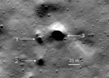 På månen finnes det mange hull som kan være innganger til større grotter. (Foto: NASA/LRO/SETI/Mars Institute/Pascal Lee) På månen finnes det mange hull som kan være innganger til større grotter. (Foto: NASA/LRO/SETI/Mars Institute/Pascal Lee)