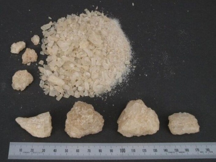 Ut fra antallet politisaker er det MDMA-pulver, ikke piller, som er mest i bruk i Danmark. (Foto: Institut for Retsmedicin ved Aarhus Universitet) Ut fra antallet politisaker er det MDMA-pulver, ikke piller, som er mest i bruk i Danmark. (Foto: Institut for Retsmedicin ved Aarhus Universitet)