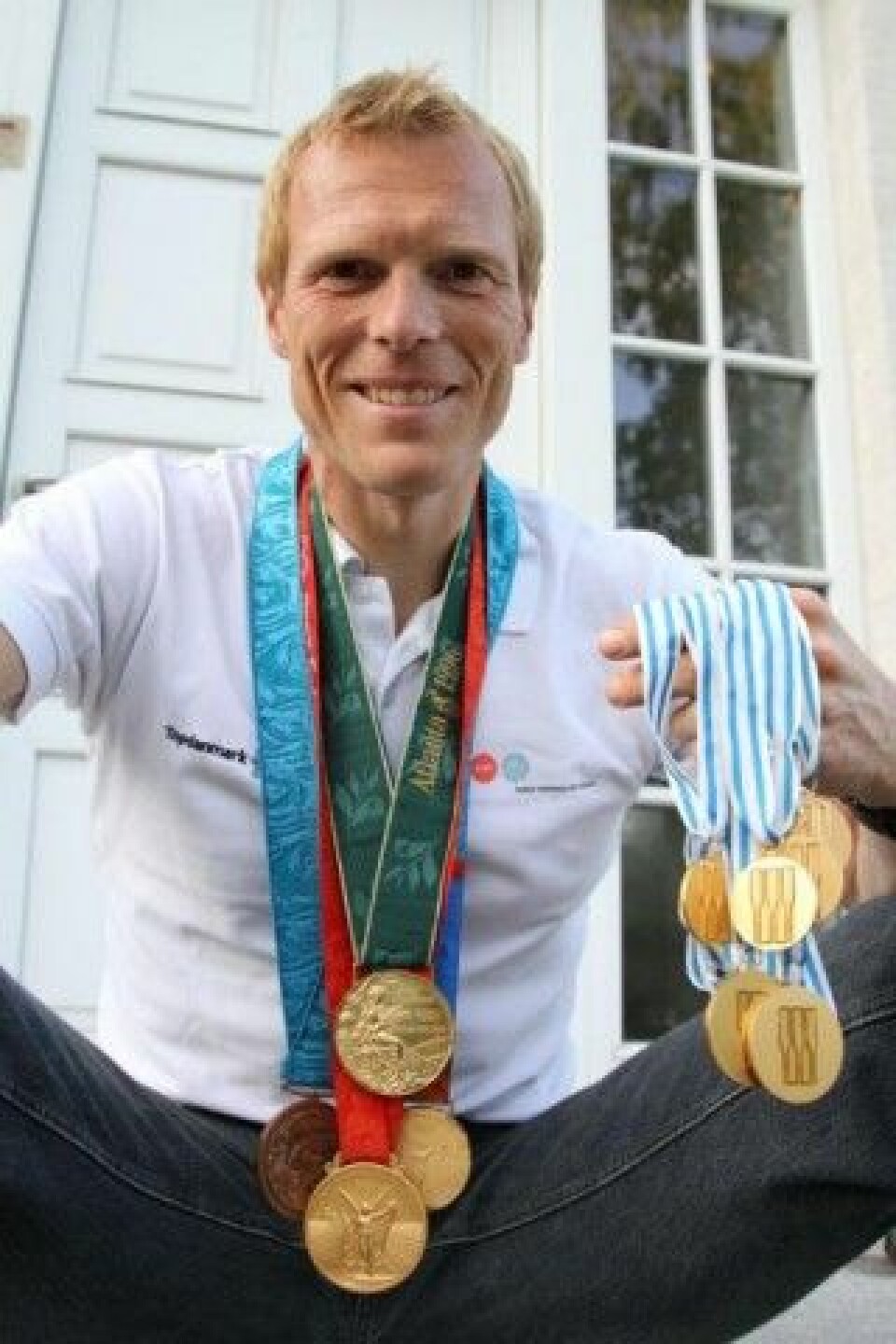 Eskild Ebbesen med medaljehøsten frem til OL 2012: 3 OL-gull, en OL-bronse og 6 VM-gull. (Foto: Brian Martin Rasmussen)