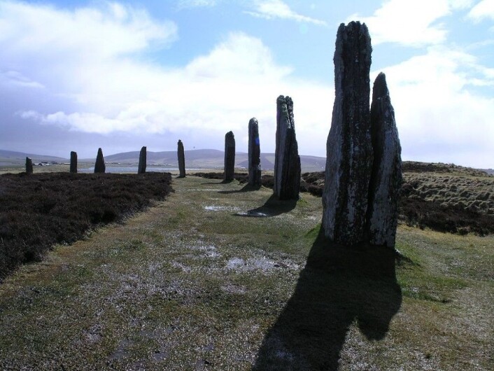 Bautasteiner plassert i en ring på Orknøyene i Skottland. Det er ukjent om det ligger noen vikinger begravet her. (Foto: Paddy Patterson/CC BY 2.0) Bautasteiner plassert i en ring på Orknøyene i Skottland. Det er ukjent om det ligger noen vikinger begravet her. (Foto: Paddy Patterson/CC BY 2.0)