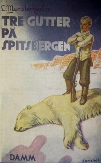 I mellomkrigstiden dukker isbjørnjakt opp som en manndomsprøve i arktisk ungdomslitteratur, som her i boken Tre gutter på Spitsbergen fra 1932. (Foto: Stig Brøndbo) I mellomkrigstiden dukker isbjørnjakt opp som en manndomsprøve i arktisk ungdomslitteratur, som her i boken Tre gutter på Spitsbergen fra 1932. (Foto: Stig Brøndbo)