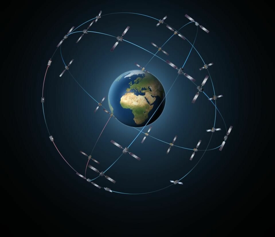 Når det nye europeiske navigasjonssystemet Galileo er ferdig, vil det telle 30 satellitter. (Foto: ESA / P. Carril)