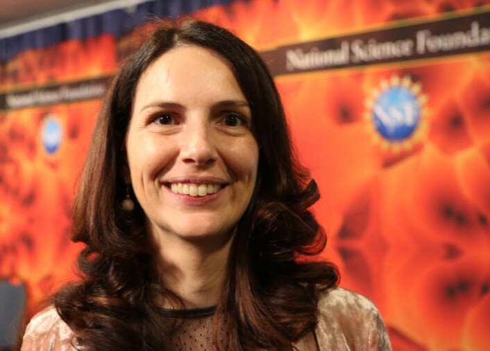 Marica Branchesi fra Virgo Collaboration/Gran Sasso Science Institute mener de aldri ville oppdaget kilonovaen uten gravitasjonsbølgene. (Foto: Ingrid Spilde) Marica Branchesi fra Virgo Collaboration/Gran Sasso Science Institute mener de aldri ville oppdaget kilonovaen uten gravitasjonsbølgene. (Foto: Ingrid Spilde)
