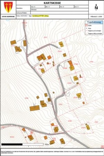 <strong>ETTER:</strong> Nå har det kommet tydelige grenser mellom eiendommene. (Foto: Gran kommune) <strong>ETTER:</strong> Nå har det kommet tydelige grenser mellom eiendommene. (Foto: Gran kommune)