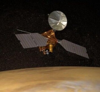 Mars Reconnaissance Orbiter er en av de romfarkostene forskerne bruker til å lage detaljerte modeller av atmosfæren på den røde planeten. (Tegning: NASA) Mars Reconnaissance Orbiter er en av de romfarkostene forskerne bruker til å lage detaljerte modeller av atmosfæren på den røde planeten. (Tegning: NASA)
